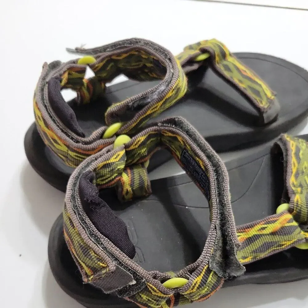 Teva Hurricane Shoes Womens 5 Water Sandals‎ Green Boho Hook Loop Comfort Straps